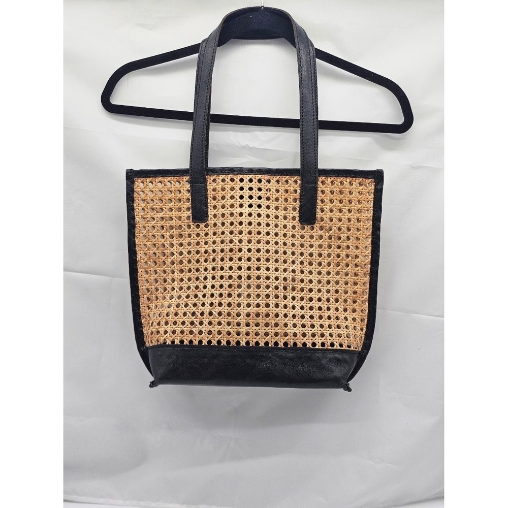Women  Rattan Straw Tote Bags Summer Beach Shoulder Purse Handbag